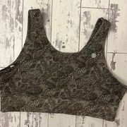 Max Studio Performance green snakeskin sports bra large