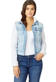 Wallflower Denim Sweatshirt Jacket The Dreamer Fit Casual Comfy Large Juniors