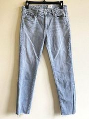 AG Jeans The Prima Ankle Cigarette Ankle Denim Pants Raw Hem‎ Womens Size 28R