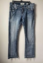 Daytrip Virgo Bootcut Denim Light Wash Jeans with Rhinestones