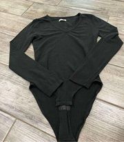 Madewell Black Soft Bodysuit Size Small