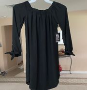 NWT Off The Shoulder  Black Dress