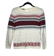 Talbots Petites Sweater Size S Women's Cashmere Blend Long Sleeve Striped Top
