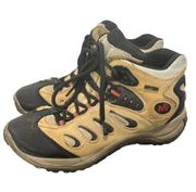 Merrell Reflex Mid Gore-Tex Taupe Leather Hiking Boots Womens Size 7.5 EUR 38