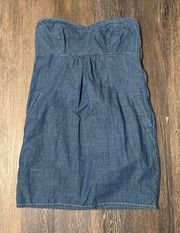 Denim Strapless Dress