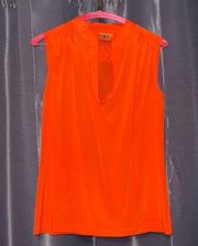 Tory Burch Silk V Neck Sleeveless Blouse Tank Top Size 0