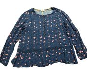 Matilda Jane Brilliant Daydream Dream a Little Dream Floral Polka Dot top Women'