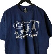 Vintage Starter Penn State Nittany Lions T Shirt 90s Y2K Basketball Team Blue XL