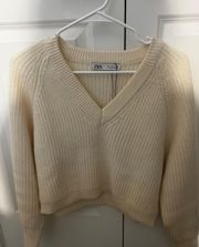 Cropped Knit Sweater