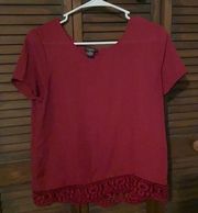 Cute burgandy top