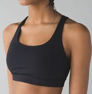 energy black strappy bra