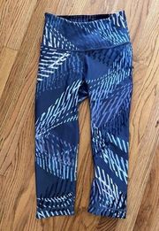 WITH X Peloton Leggings S Blue  High Waisted Rise Capri