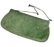 Vintage Loft Light Green Purse Handbag Clutch Design Metal Lock One Size Suede!