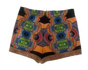 Flying Tomato Rear Zip Casual Shorty Shorts. Tribal Pattern, Women's Medium EUC!