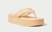 Loeffler Randall Teddy Camel Platform Thong Sandal Camel Womens Size 7.5