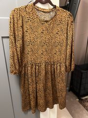 Leopard Print Shift Dress