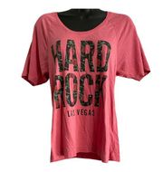 Hard Rock Womens Size XS Floral Las Vegas Hard Rock Tee Graphic T-Shirt Pink