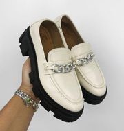 No Boundaries Cream Platform Oxfords Loafers Women’s Size 8 Chunky Grunge