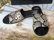 Sorel Ella II block snakeskin slide size 6.5