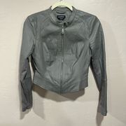 Bebe Gray leather jacket