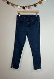 Ann Taylor pearl button skinny jeans