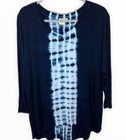 Saint Tropez west tie- dye Hi- low blouse