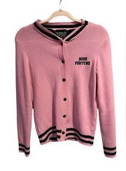 Miss Fortune varsity style sweater size small but fits up to L