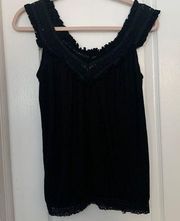 Joie ……Blank Tank top with Ruffle on straps