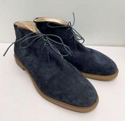 Hush Puppies Chukka Boots Size 12 Womens Suede Leather Navy Blue