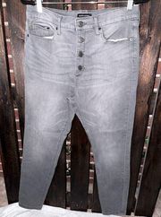 Gray High Rise Button Fly Jeans Size 31