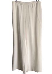Lafayette 148 NY Wide Leg Trousers pants ivory fully  lined size 14