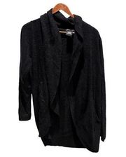 Max and Mia very soft and warm open front long sleeved black cardigan sweater