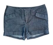 Womens ANA . Denim Cuffed High Waisted Wide Band Denim Jean Shorts - Sz 10