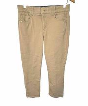 Democracy Womens Ab Technology Tan Khaki Denim Pants Size 10 Petite 10P Stretch