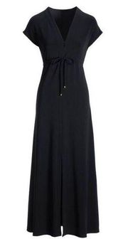 Boston Proper Dress Beyond Travel Black Maxi Cap Sleeve Size S NWOT No Wrinkle