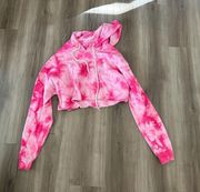 cropped hoodie barbie pink