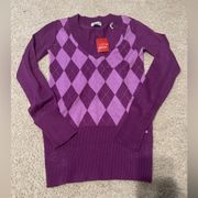 Purple checkered vintage guess sweater