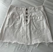 White Denim Skirt