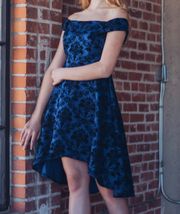 Blue High-low Formal Dress