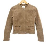 Mango MNG Women’s Suede Leather Moto Jacket