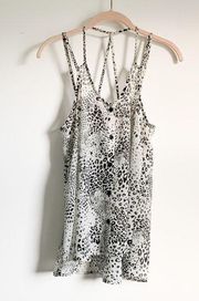 William Rast Animal Print Sheer Cami Y2K