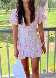 Pink & White Floral Dress