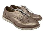 Cole Haan Women's Size 6 Rose Gold Metallic Oxfords Lace Up *FLAWS