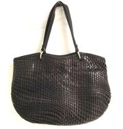 Cole Haan leather openweave tote/shoulder hobo bag