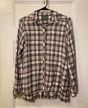 Michael Stars | Woven Plaid Button Down Boyfriend Shirt