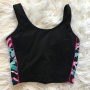 fabletics black crop top size XS