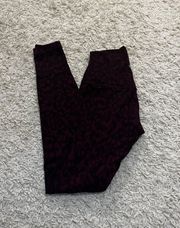 Lululemon Align 28” Red Leopard Leggings Size 2