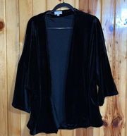 Umgee Black Velvet Vintage Cardigan Sweater.