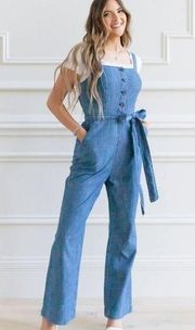 Rachel Parcell sleeveless chambray jumpsuit