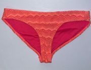 OP Orange & Pink Crochet Bikini Bottoms Brief Women’s S Small 3-5 Boho
